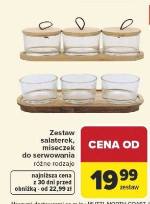 Zestaw sałaterek, miseczek do serwowania różne rodzaje promocja w Carrefour Market