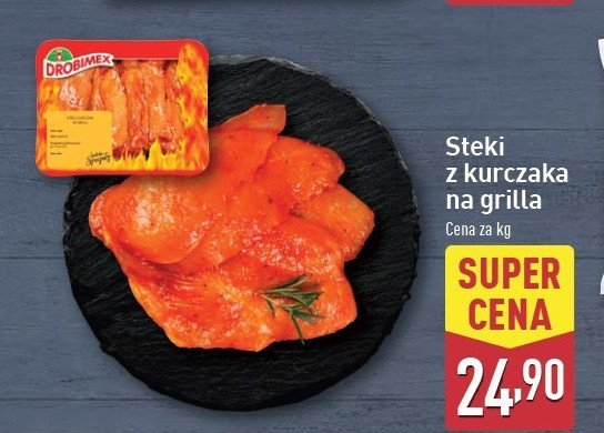 Steki z kurczaka na grilla Drobimex promocja w Aldi