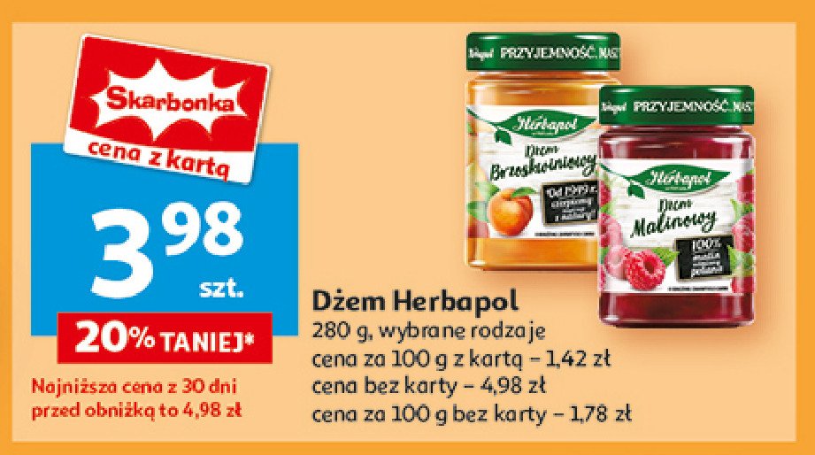 Dżem brzoskwiniowy Herbapol promocja w Auchan