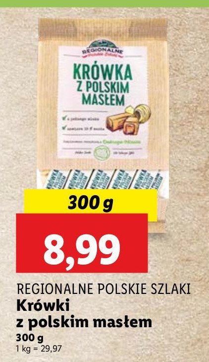 Krówki z polskim masłem REGIONALNE SZLAKI promocja w Lidl