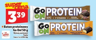 Baton proteinowy Go On! 50 g Wybrane asortymenty Sante promocja w TOPAZ
