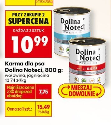 Karma dla psa Dolina Noteci, 800 g: wołowina promocja w Biedronka