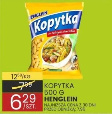 Kopytka 500g Henglein promocja w Wafelek