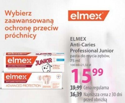 Pasta ELMEX Anti-Caries Professional Junior do mycia zębów promocja w Hebe