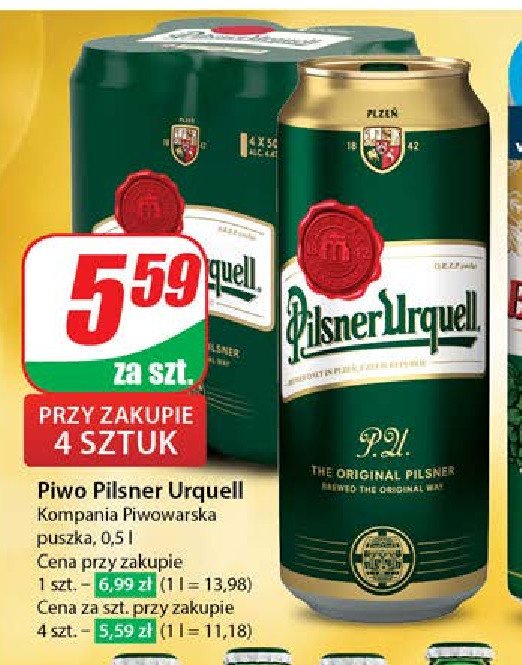 Piwo Pilsner urquell promocja w Dino