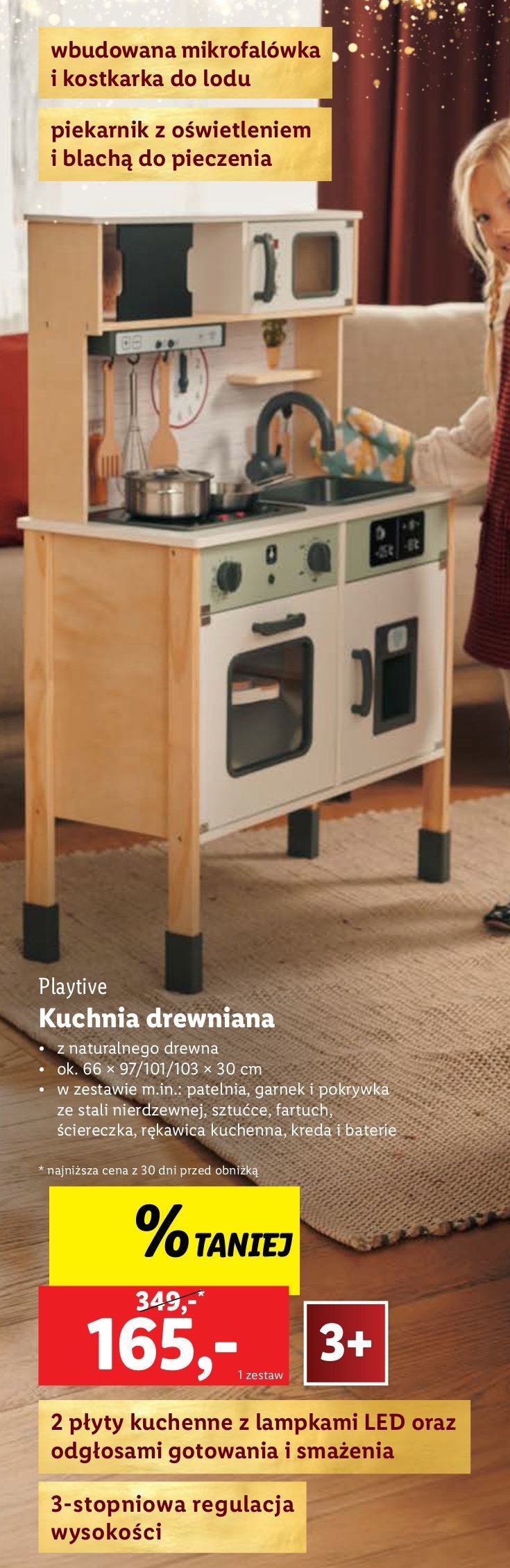 Kuchnia drewniana Playtive promocja w Lidl