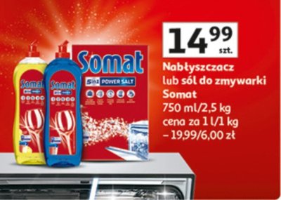 Nabłyszczacz lub sól do zmywarki Somat promocja w Auchan