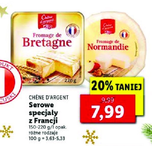 Ser fromage de normandie Chene d'argent promocja