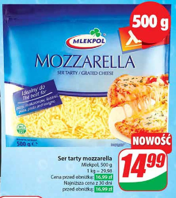 Mozzarella tarta Mlekpol promocja w Dino