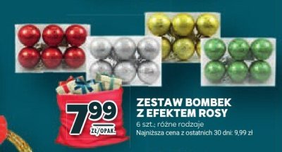 Zestaw bombek z efektem rosy 6 szt., różne rodzaje promocja w Stokrotka