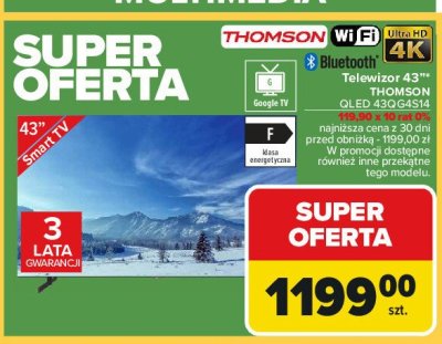 Telewizor led 43" 43qg4s14 Thomson promocja