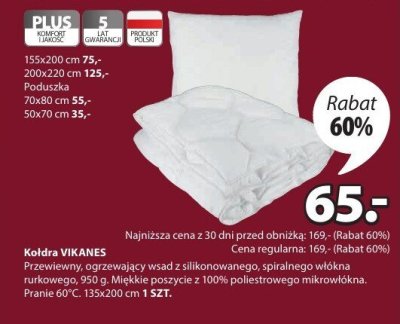Kołdra VIKANES promocja w Jysk