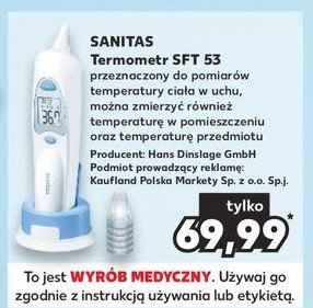 Termometr kliniczny sft 53 Sanitas promocja