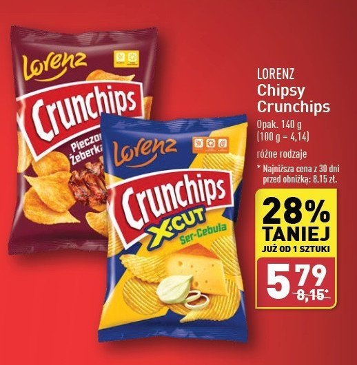 Chipsy pieczone żeberka Crunchips Crunchips lorenz promocja