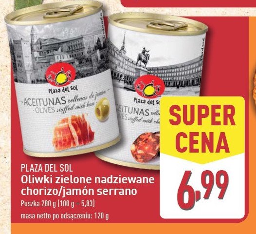 Oliwki nadziewane anchois Plaza del sol promocja w Aldi