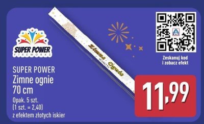 Zimne ognie SUPER POWER 70 cm promocja w Aldi