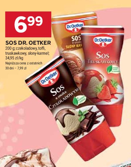 Sos truskawkowy Dr. oetker promocja w Stokrotka