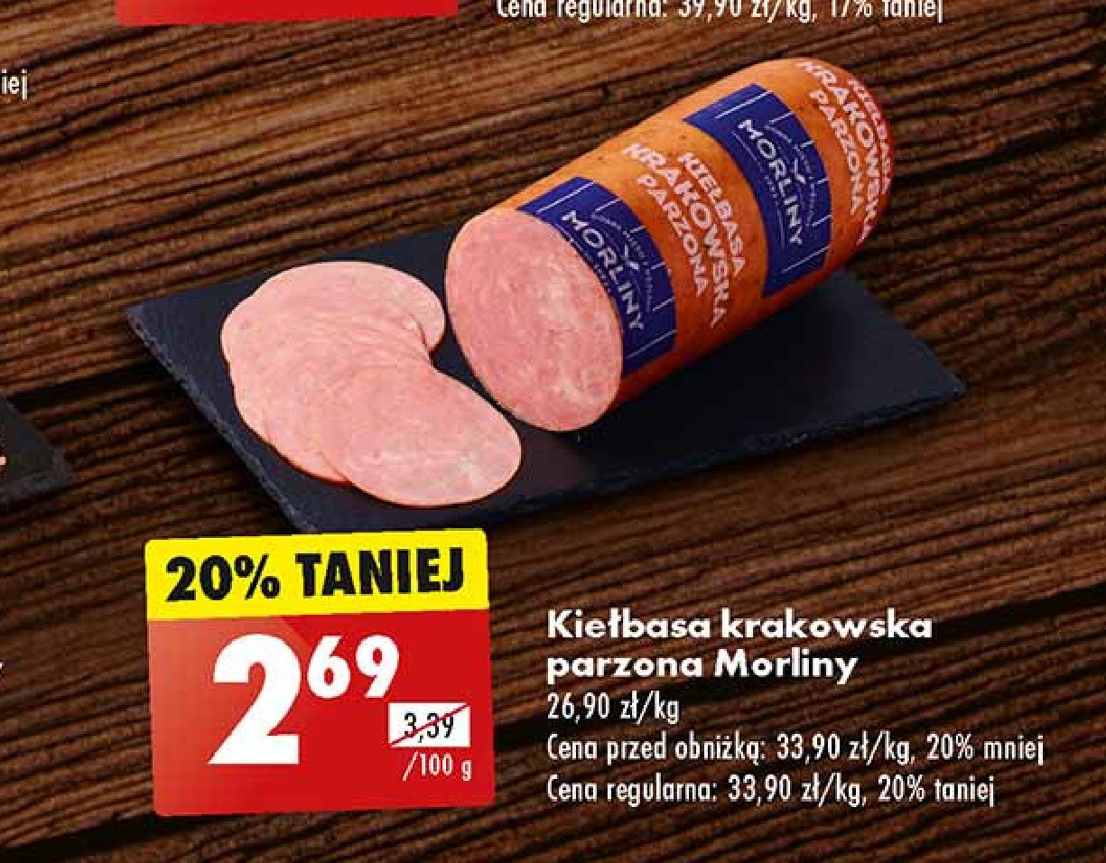 Kiełbasa krakowska parzona Morliny promocja