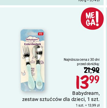 Sztućce dla dzieci Babydream promocja