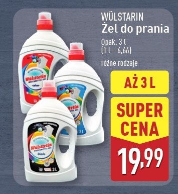 Żel do prania black & dark WULSTARIN promocja w Aldi