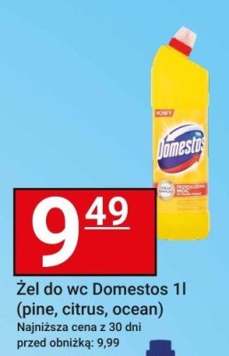 Żel do wc Domestos 1l (pine, citrus, ocean) promocja w Hitpol