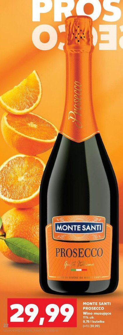 Wino Monte santi prosecco promocja w Kaufland