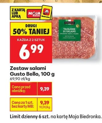 Zestaw salami Gusto Bello promocja w Biedronka