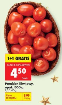 Pomidor śliwkowy, opak. 500 g promocja w Biedronka