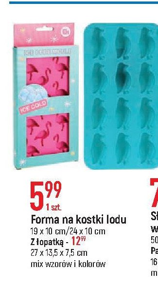 Forma na kostki lodu z łopatka 27 x 13.5 x 7.5 cm promocja