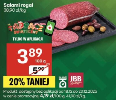 Salami rogal JBB promocja w Delikatesy Centrum