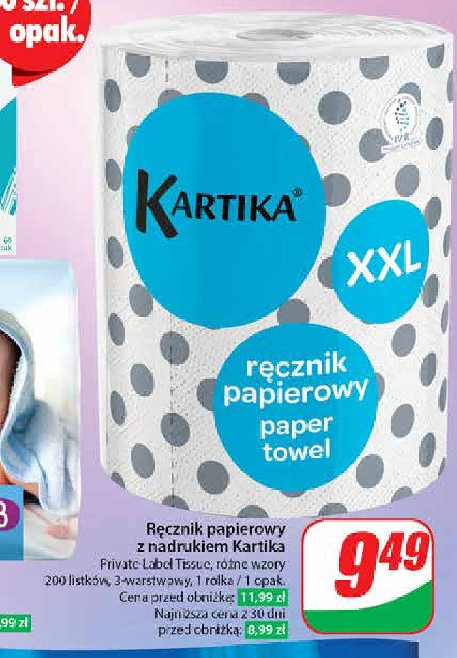 Ręcznik papierowy z nadrukiem Kartika promocja