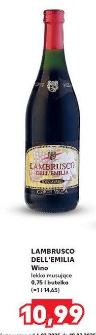 Wino LAMBRUSCO DELL'EMILIA AMABILE BIANCO promocja