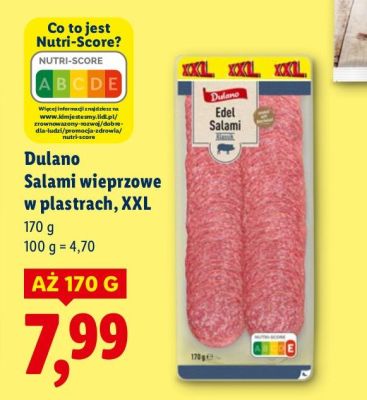 Salami wieprzowe w plastrach XXL promocja w Lidl
