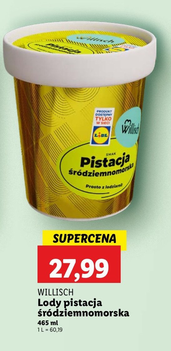 Lody pistacja 艣r贸dziemnomorska Willisch promocja
