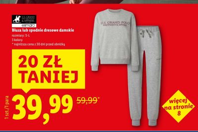 Bluza lub spodnie dresowe damskie U.S. GRAND POLO promocja w Lidl