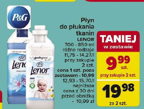 Płyn do płukania sensitive Lenor promocja