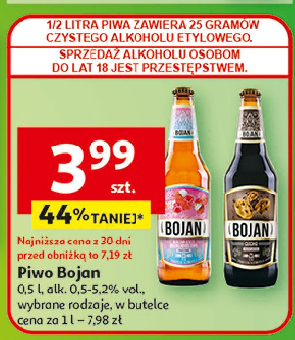 Piwo malinowo-pigwowe Bojan promocja