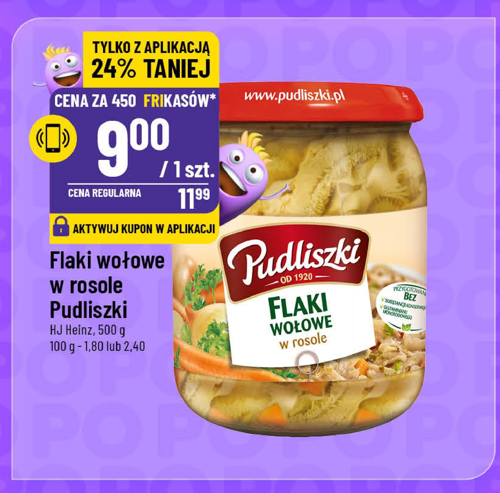 Flaki wołowe w rosole Pudliszki promocja