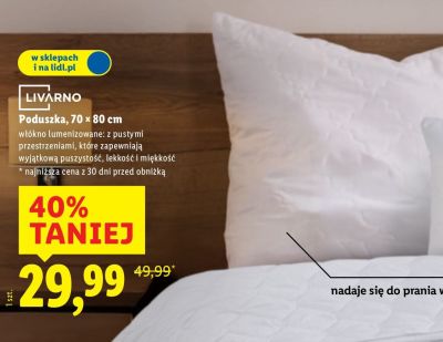 Poduszka 70 × 80 cm promocja w Lidl