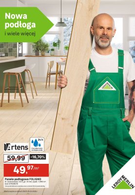 Panele podłogowe FOLIGNO Artens promocja w Leroy Merlin