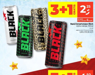 Napój energetyzujący Black różne rodzaje 250 ml promocja w Dealz