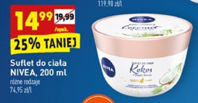 Suflet do cia艂a kokos i olejek monoi Nivea olejek w kremie promocja