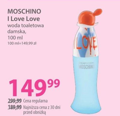 Perfumy MOSCHINO I Love Love woda toaletowa damska promocja w Hebe