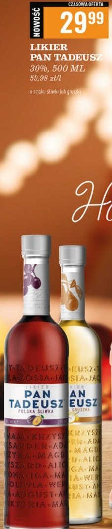 Wódka Pan tadeusz polska śliwka promocja w POLOmarket