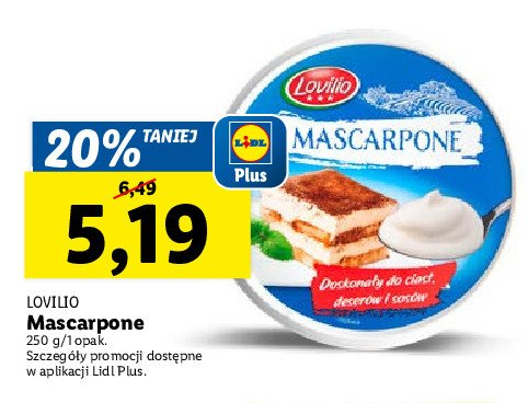 Ser włoski kremowy Lovilio mascarpone promocja