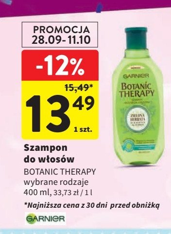 Szampon do w艂os贸w zielona herbata & eukaliptus & cytrus Garnier promocja