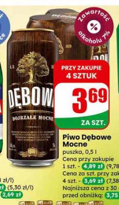 Piwo Mocne puszka promocja w Dino