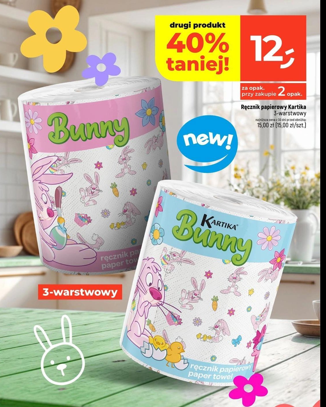 Ręcznik papierowy bunny Kartika promocja w Dealz