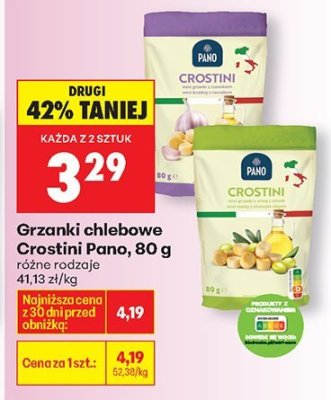 Grzanki chlebowe Crostini Pano, 80 g różne rodzaje promocja w Biedronka