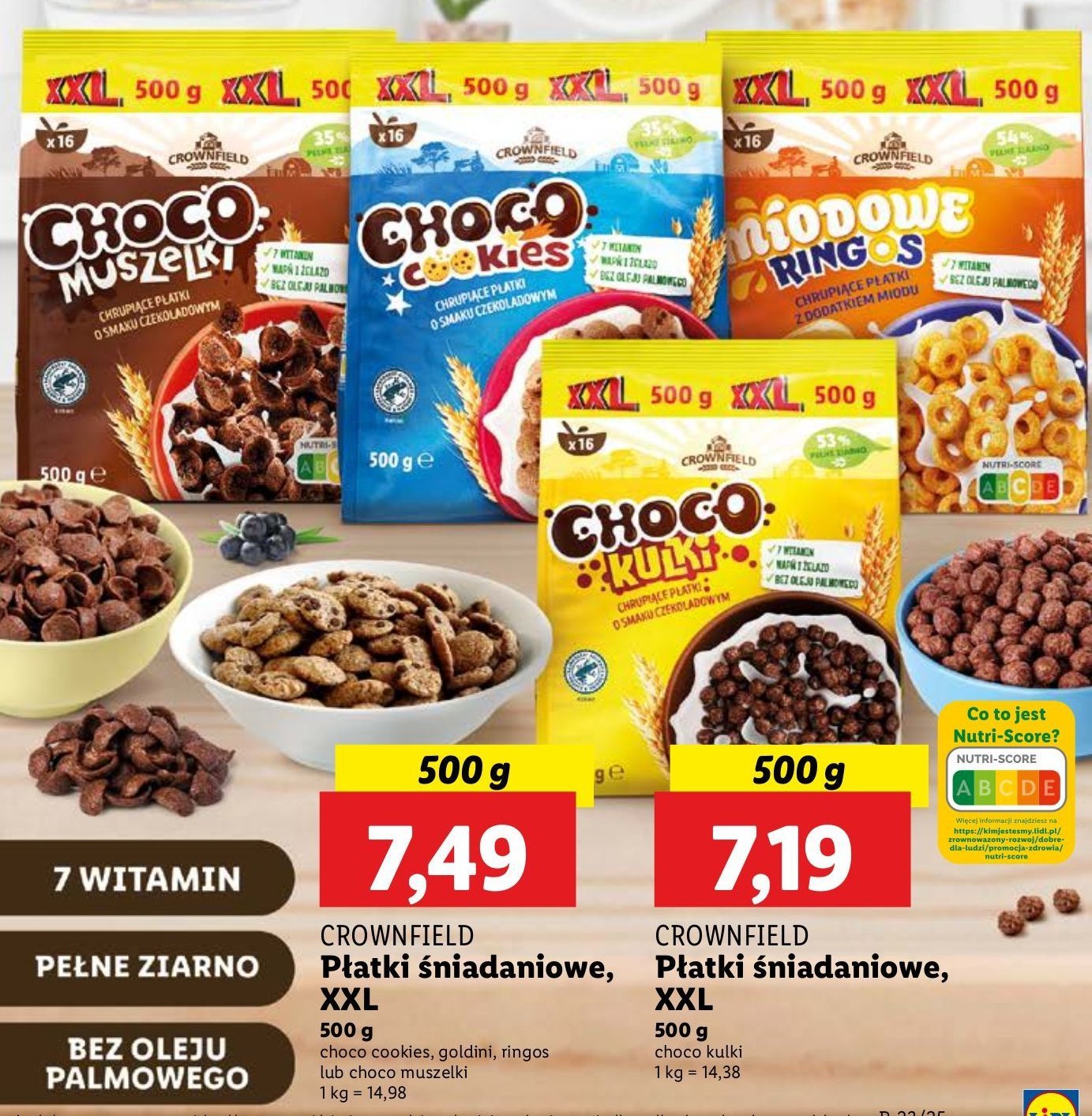 Płatki choco kulki Crownfield promocja w Lidl